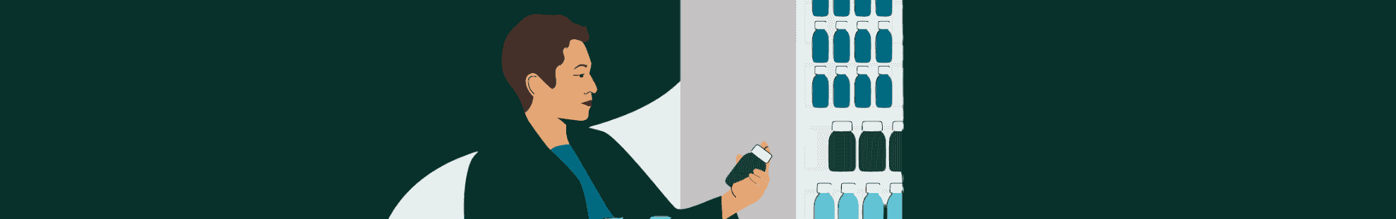 Dierenats kijkt in koelkast 